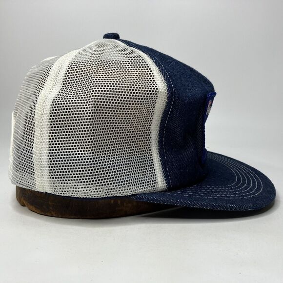 Vtg Purina Chow Blunk Feed Patch Denim Hat Cap Mesh Snapback K-products USA - Picture 4 of 7